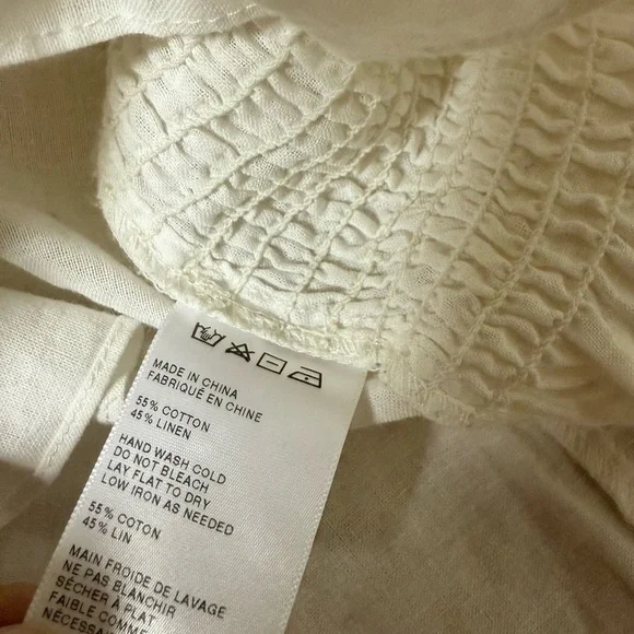 Maeve Anthropologie Linen Blend Smocked Tank - Picture 4 of 6